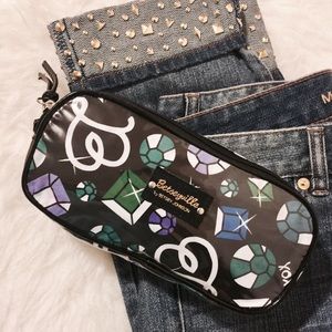 Betseyville Black Gem Printed Cosmetic Purse NWOT
